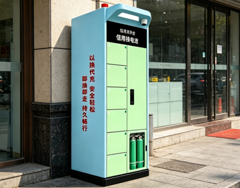 锦新智慧6仓充换电柜展示图