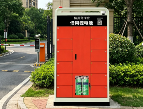 锦新智慧12仓充换电柜展示图